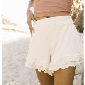 Geode Dune high waisted swim shorts